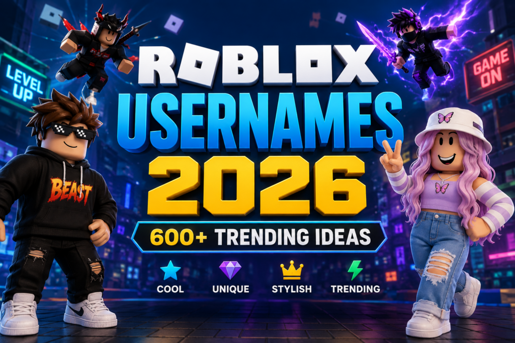 600+ Trending Roblox Usernames 2026: Cool, Unique & Stylish Ideas 600+ Roblox usernames ideas 2026