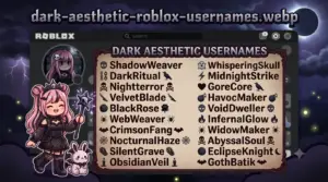 Dark Aesthetic Roblox Usernames