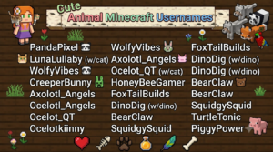 1000+ Cute Minecraft Usernames & Adorable Name Ideas for 2026 Cute Animal Minecraft Usernames