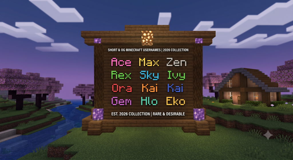 Short & OG Minecraft Usernames: Best Ideas (2026)