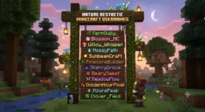 300+ Aesthetic Minecraft Usernames (Cute, Cool & Rare) Nature-Inspired Minecraft Usernames