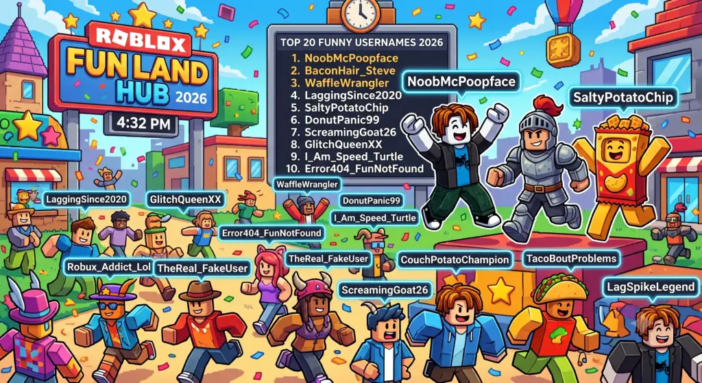Funny Roblox usernames 2026