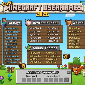 1000+ cute Minecraft usernames and adorable name ideas for 2026