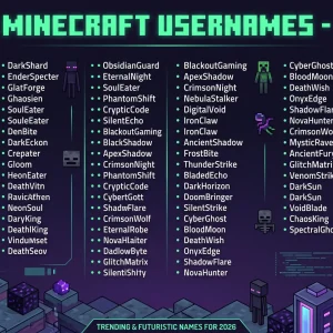 Dark Minecraft Usernames: 900+ Dark, Cool & Aesthetic Ideas